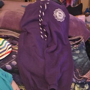 Purple Hoodie with Crest Graphic